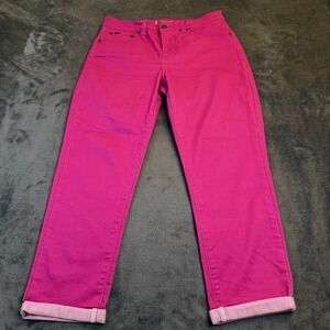 DG2 Diane Gilman‎ Classic Stretch Jeans Womens 6 Petite Pink Straight Leg